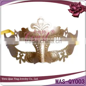 Beautiful Golden Princess Female Masquerade Party Face Mask thumbnail-1