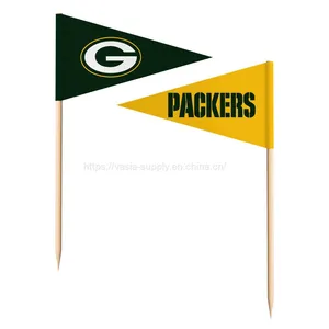 Triangle Flag Toothpicks Cupcake Toppers Table Decoration Flag Cake Topper Wooden Toothpicks thumbnail-1