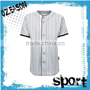 Wholesale Pinstripe Baseball Jersey,Striped Baseball Uniform Design thumbnail-1