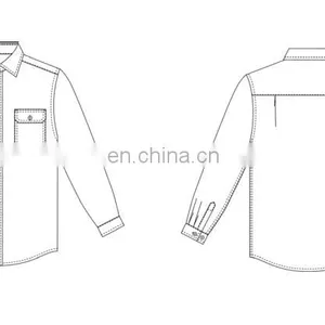 Reusable Washable Long Sleeve FR Fire Retardant Clothing or Shirts For Men's Safety Working Protection in Khaki . thumbnail-5