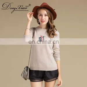 Manufacturer Sweater Pullover XXL Thin Intarsia Women Cashmere Sweaters thumbnail-5