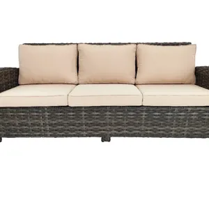 All Whether High Level Maual Weave Rattan Aluminium Sofa Garden Outdoor Furniture 4pcs Patio Set thumbnail-3