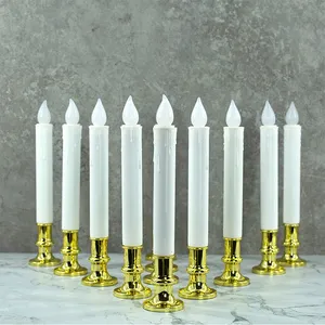 Window Candles Battery Operated With Gold Removable Candle Holders With 10 Key Remote Control thumbnail-2