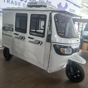 Hot Selling Safety and Best Price Four People Closed Electric Passenger Tricycles TUK Tuk Keke With Air-conditioner and Door thumbnail-2