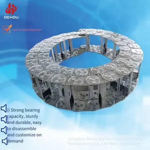 Aluminum Profile Steel Threading Oil Pipe Protection Chain, Fully Enclosed Bridge Type Drag Chain, Tank Chain thumbnail-4