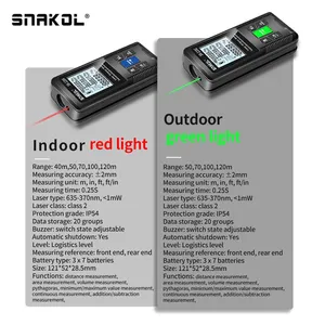 Battery-Powered Laser Distance Meter Class 2 for Construction 50m Range thumbnail-2