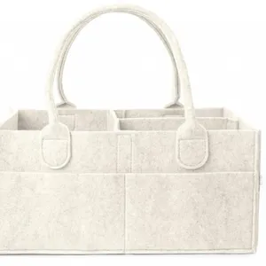 Felt Baby Diaper Caddy Organizer With Multi Pockets thumbnail-4