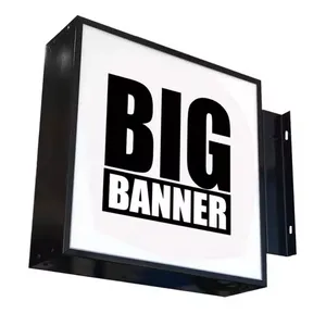 Custom LED Backlit Logo Business Light Acrylic Business Sign Illuminate 3D Light Box Sign thumbnail-2