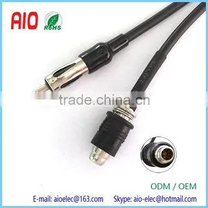 16v Din Male Plug to Raku Male Plug Rast II Aerial Roof Antenna Adapter Cable for Car Pkw Kfz Vw thumbnail-1