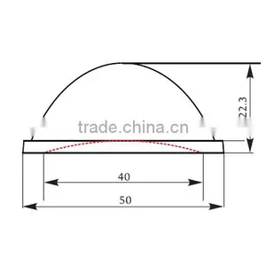 80 / 90 Degree 50mm Led Optical Lens With Gasket thumbnail-2