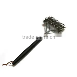 Amazon Top 18'' New Design 3 in 1 Brushes Stainless Steel Barbecue Grill Cleaning Brush Oven Cleaning Brush Heavy Duty thumbnail-5