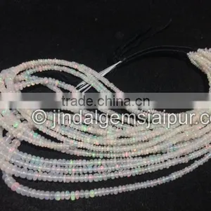 Wholesale Ethiopian Opal Smooth Roundelle Beads thumbnail-1