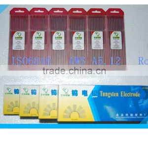 ISO6848 WT20 Tungsten Weld Electrode 10 Pieces/pack With Red Tip thumbnail-1