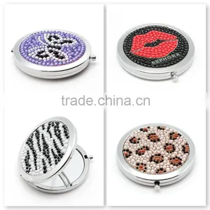 Bling Crystal Round Mirror thumbnail-3