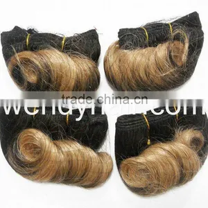 100% Remy Brazilian Human Hair Extension Afro-b Style With Many Color Can be Dyed thumbnail-1