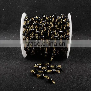 $4/meter by Trade Assurance- Cheap Natural Black Agate Stone Beaded Chains for Necklace Jewelry DIY thumbnail-4