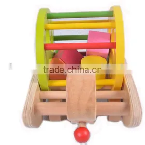 2015 New Product Colorful Educational Toy Wooden Baby Toy Car Wholesale thumbnail-3