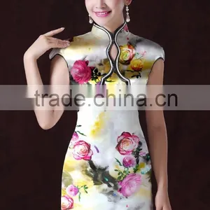 Pure Silk Fabric Printed Fabric Charmeuse Silk Satin Fabric 100% Silk Fabirc thumbnail-2