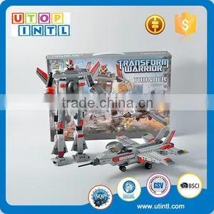 New Cheap Kids ABS Plastic Children Yellow Building Block Robot Toy thumbnail-3