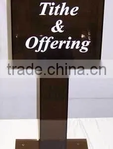 2015 Color Customized Acrylic Standing Donation Boxes With Different Logos thumbnail-3