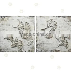 Environment Friendly Indoor Decor Gingko Leaf Oil Painting thumbnail-1