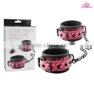 SM Soft Leather Wholesale Handcuffs thumbnail-1
