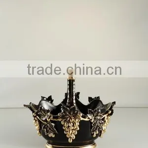 Black Real Gold Grape Antique Ceramic Tissue Box Cover for Home Decoration thumbnail-5