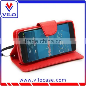 Flip Leather Wallet Case for LG Tribute 2 / LS665 thumbnail-4