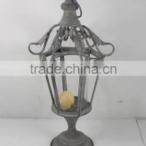 8009437F- Hex Metal Candle Lantern thumbnail-1