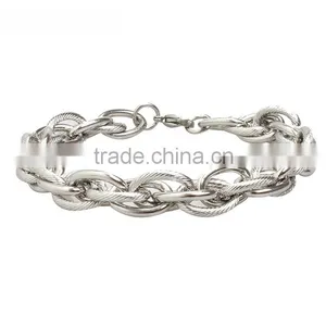 Kindy Jewelry JCB0235 Latest Design Natural Color Stainless Steel Bracelet Hand Chain for Men Supplier's Choice thumbnail-2