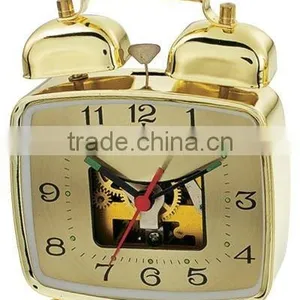 Square Metal Mechanical Alarm Clock, Table Clock thumbnail-1