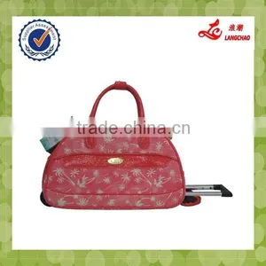 European Classical Designer Quality Leather Tarpaulin Duffel Bag thumbnail-2