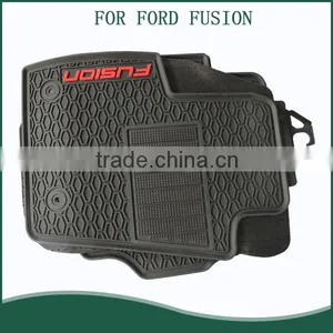 Rubber Car Floor Mat Set - 4/5-Pc. Set, Black, Full-Size Auto Vehicles for Ford Fusion thumbnail-1