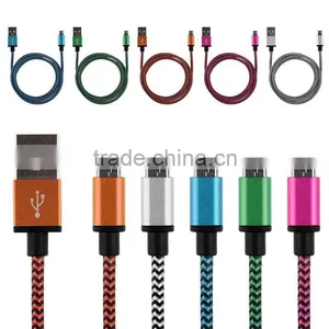 Braided Nylon Woven USB For Samsung Data Cable thumbnail-1