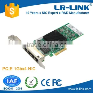 LREC9714HT Intel I350AM4 Chipset Gigabit RJ45 4 Port PCI Express Lan Card For Server thumbnail-1