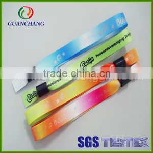 Wholesale Customize New Fashion Handmade Music Festival Fabric Wristband Bracelet Ticket Woven Autism Wristbands for Events thumbnail-6