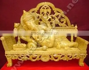 Lord Ganeshsa Wooden Statue thumbnail-1