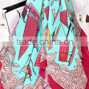 Beautiful New Design Polyester Printed Lady Fashion Scarf Silk thumbnail-4