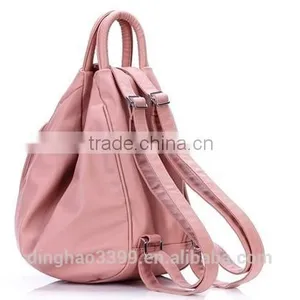 Fashion Design Shoulder Bag Lady Leather Backpack Multifunction Pink Handbag thumbnail-2