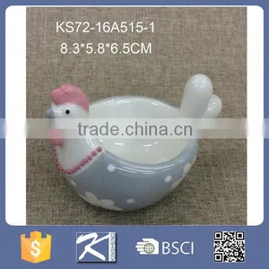 Wholesale Ceramic Decal Rooster Shaped Egg Holders Stand Cups thumbnail-3