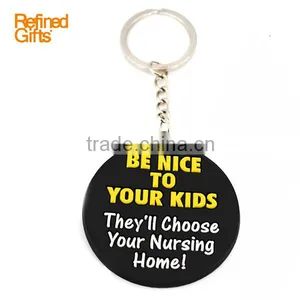 Trendy and Fashional Keychain Accessory Round Shape PVC Rubber Supplier PVC Rubber Keychain/keyring/key Tag thumbnail-1