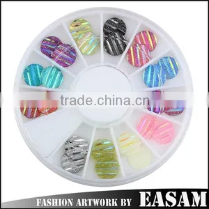 New Arrival 12 Colors Round 3D Nail Decoration With Glitter Powder thumbnail-1