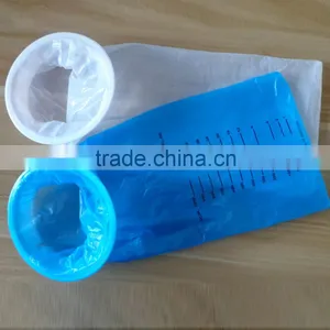 1500ML White Color LDPE Plastic Vomit Bag Without Printing Top PVC Rigid Rings thumbnail-6