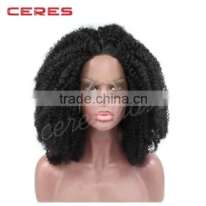 Short Afro Kinky Curly Full Lace Human Hair Wig 180% Density Brazilian Virgin Kinky Curly Wig for Sale thumbnail-2