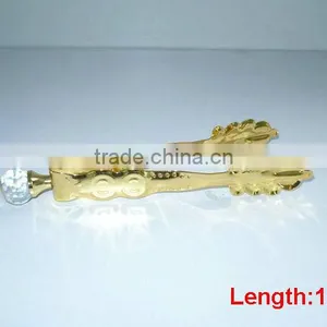 2013 Gold Pated Metal Ice Tong / BBQ Tong / Charcoal Tong thumbnail-1