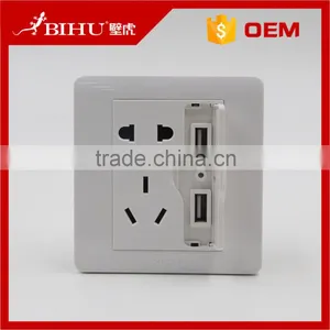 Universal Wall Socket USB Charger 86*86 Socket With 2 USB Outlet thumbnail-2