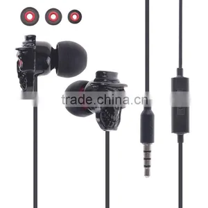 ULDUM TPE Wire Skull In-ear Earphone for Mobile Phone Mp3 Mp4 thumbnail-1