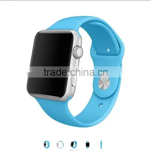 Colorful Silicone Gel Wrist Strap Band For Apple Watch 38mm or 42 mm thumbnail-3