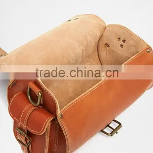 Tan Color Cross Body Genuine Leather Bag thumbnail-4