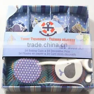 Decorative Paper Cupcake Set With Picks thumbnail-1